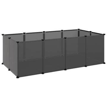 Small Animal Cage Black 144x74x46.5 cm - Sturdy & Spacious