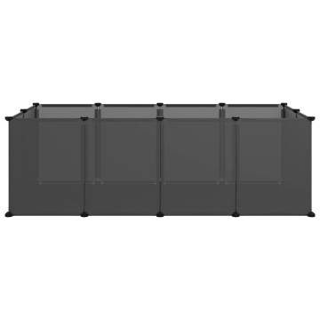 Small Animal Cage Black 144x74x46.5 cm - Sturdy & Spacious