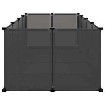 Small Animal Cage Black 144x74x46.5 cm - Sturdy & Spacious