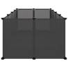 Small Animal Cage Black 144x74x46.5 cm - Sturdy & Spacious