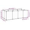 Small Animal Cage Black 144x74x46.5 cm - Sturdy & Spacious