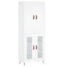 Stylish Highboard White 69.5x34x180 cm - Hipomarket