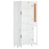 Stylish Highboard White 69.5x34x180 cm - Hipomarket