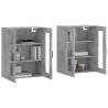 Wall Mounted Cabinets 2 pcs - Concrete Grey Engineered Wood