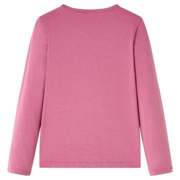 Kids' Long Sleeve T-shirt Raspberry 140 - Durable & Stylish