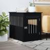 Dog Crate Furniture Black 55x80x68 cm Engineered Wood Colour black Size 55 x 80 x 68 cm 