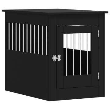 Dog Crate Furniture Black - Stylish & Functional 2-in-1 | HipoMarket