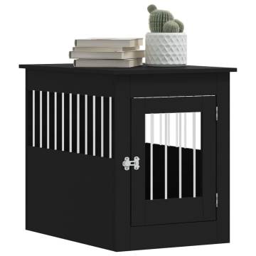 Dog Crate Furniture Black - Stylish & Functional 2-in-1 | HipoMarket