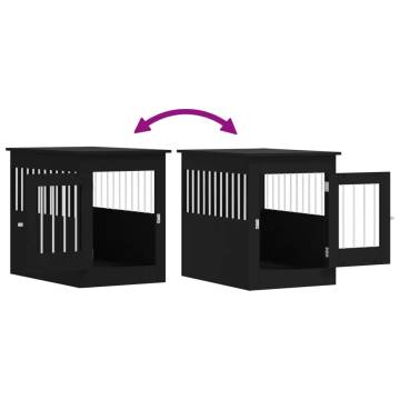 Dog Crate Furniture Black - Stylish & Functional 2-in-1 | HipoMarket