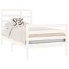 White Solid Wood Bed Frame 75x190 cm | Hipomarket