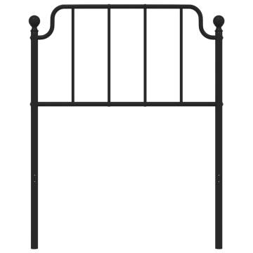 Stylish Metal Headboard Black - 75 cm | Hipomarket