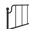 Stylish Metal Headboard Black - 75 cm | Hipomarket