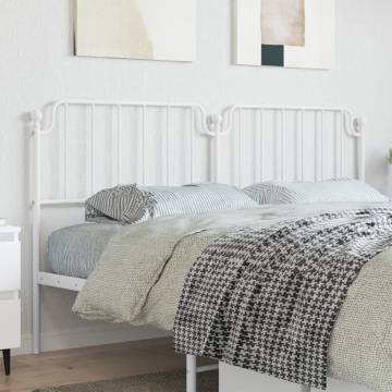 Stylish White Metal Headboard 180 cm - Hipomarket UK