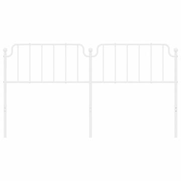 Stylish White Metal Headboard 180 cm - Hipomarket UK