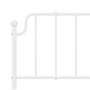 Stylish White Metal Headboard 180 cm - Hipomarket UK