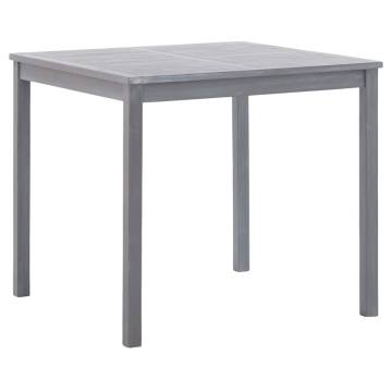 Garden Table Grey 80x80x74 cm | Solid Acacia Wood Furniture