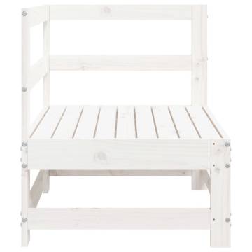 Garden Corner Sofa - White Solid Wood Pine | Hipomarket