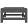 Garden Footstool Grey Solid Wood Pine - Stylish & Versatile