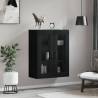 Wall Mounted Cabinet Black 69.5x34x90 cm - Hipo Market