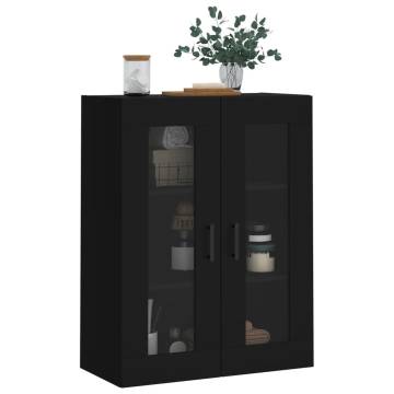 Wall Mounted Cabinet Black 69.5x34x90 cm - Hipo Market