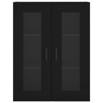 Wall Mounted Cabinet Black 69.5x34x90 cm - Hipo Market