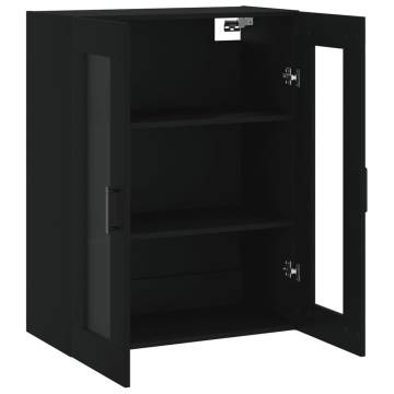 Wall Mounted Cabinet Black 69.5x34x90 cm - Hipo Market