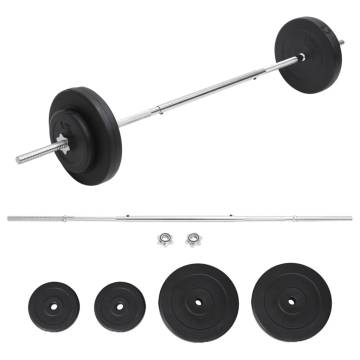 30 kg Barbell with Plates Set - Versatile Workout Equipment