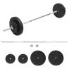 Barbell with Plates Set 30 kg Weight 2 x 10 kg + 2 x 2 kg Number of 1 