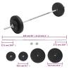 30 kg Barbell with Plates Set - Versatile Workout Equipment