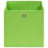 Stylish Green Storage Boxes - 10 pcs Non-woven Fabric 28x28 cm