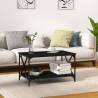 Coffee Table Black 80x50x45 cm Engineered Wood and Iron Colour black Quantity in Package 1 Length 80 cm Width 50 cm 