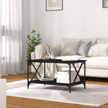 Elegant Black Coffee Table - 80x50x45 cm | HipoMarket