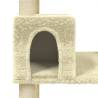 Cat Tree with Sisal Scratching Posts - Cream 141 cm