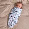 Bo Jungle Wrap Swaddling Blanket - Ocean Whales S | HipoMarket