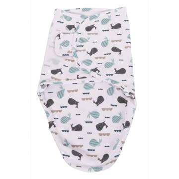 Bo Jungle Wrap Swaddling Blanket - Ocean Whales S | HipoMarket