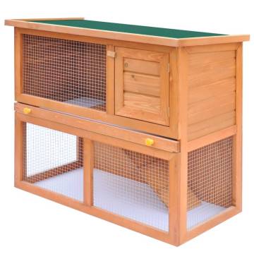 Outdoor Rabbit Hutch - Small Animal House Pet Cage 1 Door