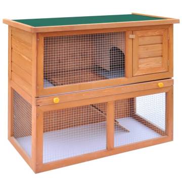 Outdoor Rabbit Hutch - Small Animal House Pet Cage 1 Door