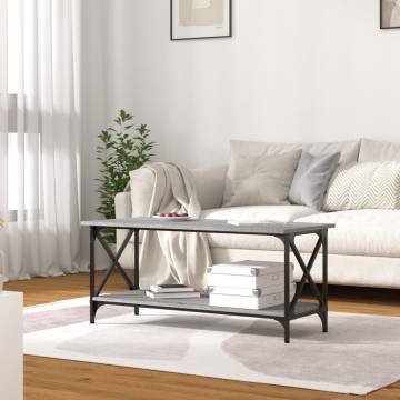 Elegant Grey Sonoma Coffee Table - 100x45x45 cm | HiPo Market