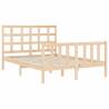 Bed Frame with Headboard - Small Double Solid Wood