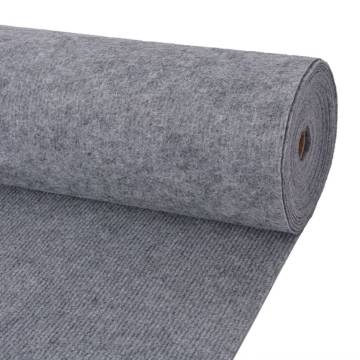 Exhibition Carpet Rib 1.2x10 m Grey - Durable Event Flooring