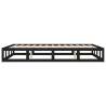 Stylish Black Bed Frame 160x200 cm - Solid Pine Wood