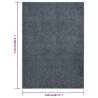 Elegant Anthracite Short Pile Rug 120x170 cm | Hipomarket