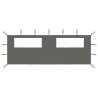 Gazebo Sidewall with Windows 6x2 m Anthracite Colour anthracite Size 6 x 2 m Quantity in Package 1 
