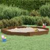 Sandbox with Seats Honey Brown Octagon Solid Wood Pine Colour honey brown pine Size 232 x 232 x 20 cm Quantity in Package 1 