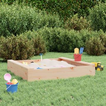 Sandbox with Seats - Solid Pine Wooden Play Area | HipoMarket