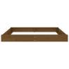 Sandbox with Seats - Honey Brown Square Solid Pine Wood