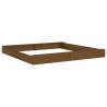 Sandbox with Seats - Honey Brown Square Solid Pine Wood