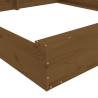 Sandbox with Seats - Honey Brown Square Solid Pine Wood