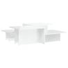 Elegant High Gloss White Coffee Tables - 2 Pcs