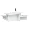 Elegant High Gloss White Coffee Tables - 2 Pcs